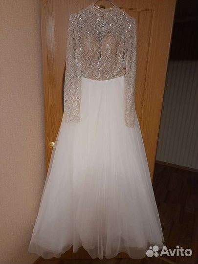 Свадебное платье 44 46 размер б/у -1 раз