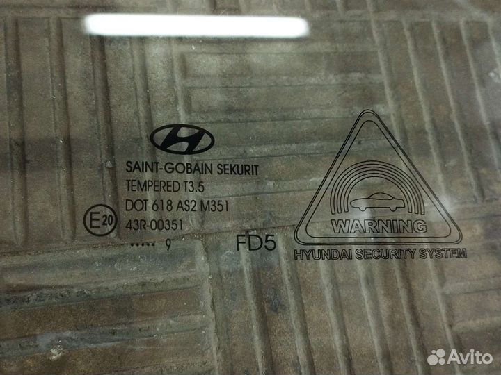 Стекло переднее правое Hyundai i30 2007-2012