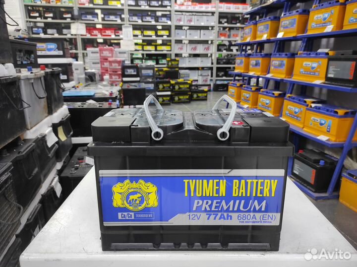77Ач Тюмень премиум обратной полярност Аккумулятор