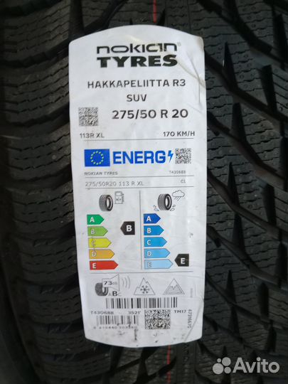 Nokian Tyres Hakkapeliitta R3 SUV 275/50 R20 113R