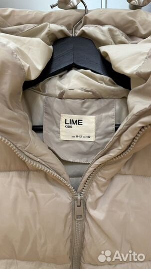 Пуховик детский lime