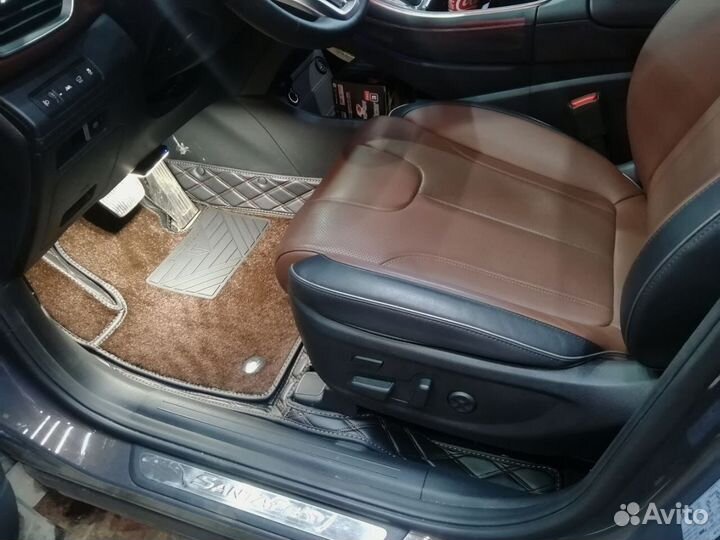 Коврик из экокожи для Hyundai Santa-Fe