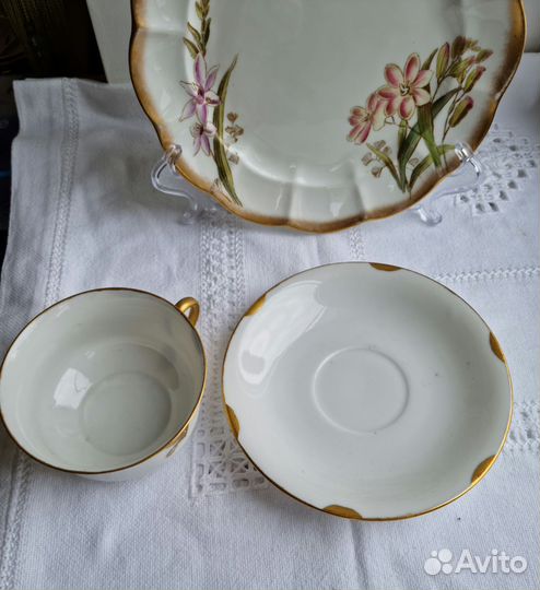 Чайная пара Jaeger & Co Бавария антикварная