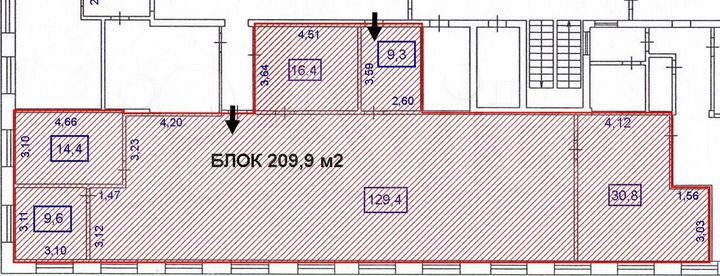 Сдам офисное помещение, 210 м²