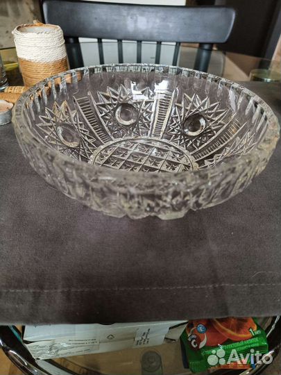 Конфетница и салатник хрусталь