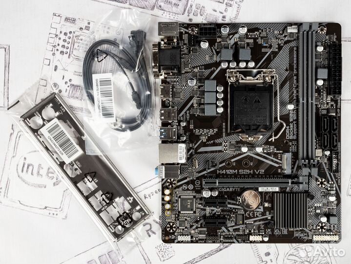 Материнская плата gigabyte H410M S2H V2 1200