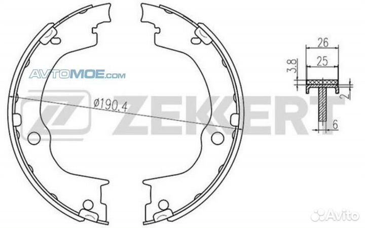 Колодки торм. бараб. задн. Chevrolet Captiva (C100