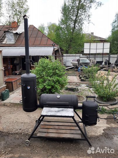Мангал казан коптильня смокер 5в1