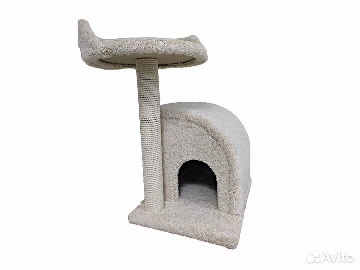 Когтеточка с домиком и лежанкой 