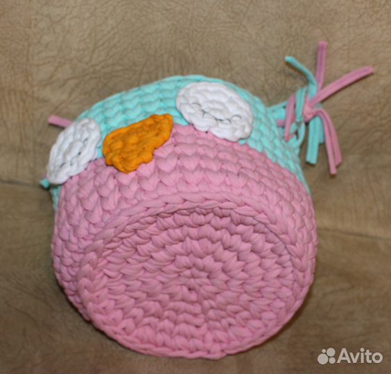 Корзинка из Трикот. пряжи Совушка Ручная работа
