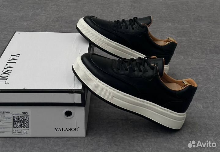 Мужские кожаные кеды 40/45