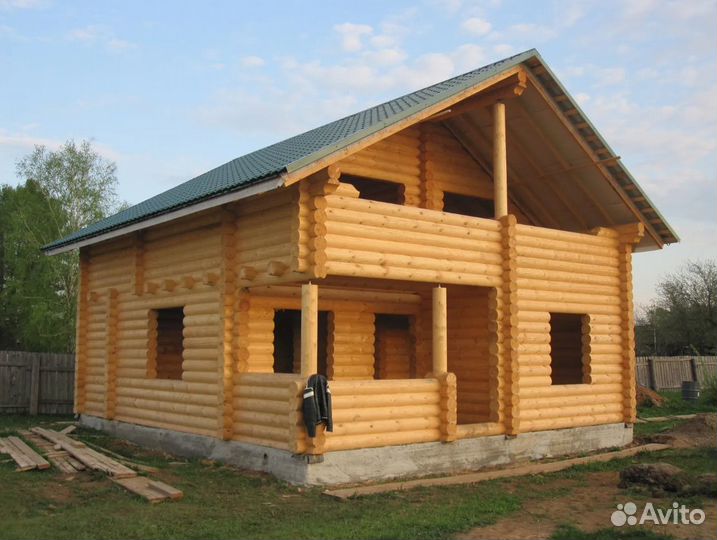 Сруб дома 8х8
