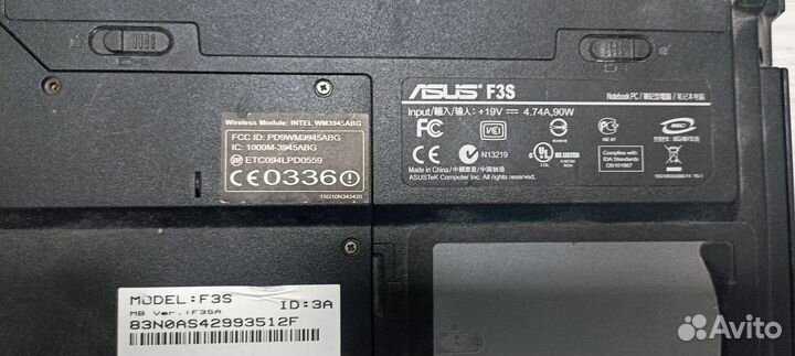 Ноутбук Asus F3S