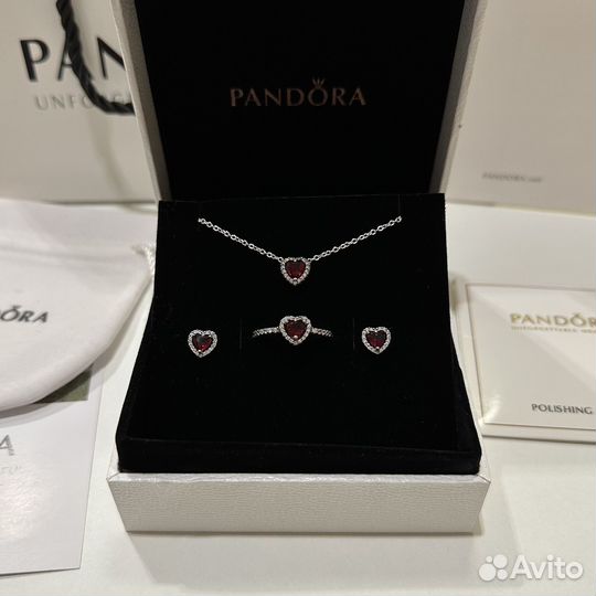 Набор Pandora Красное Возвышенное Сердце