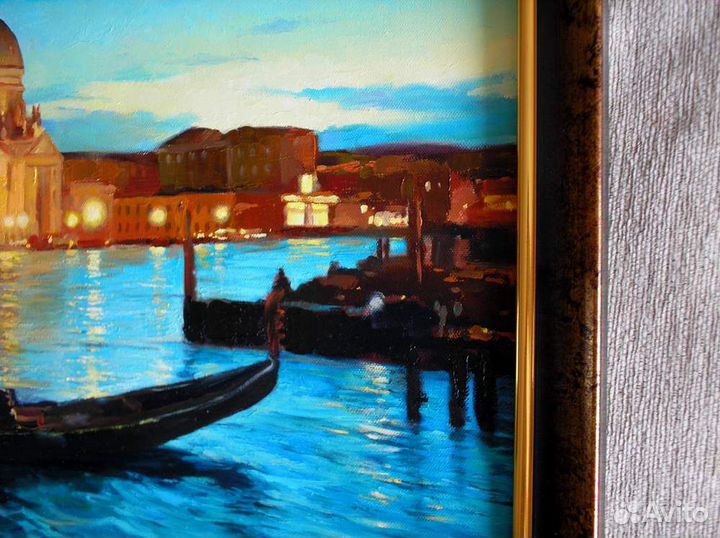 Картина маслом Венеция Италия. Пейзаж, море