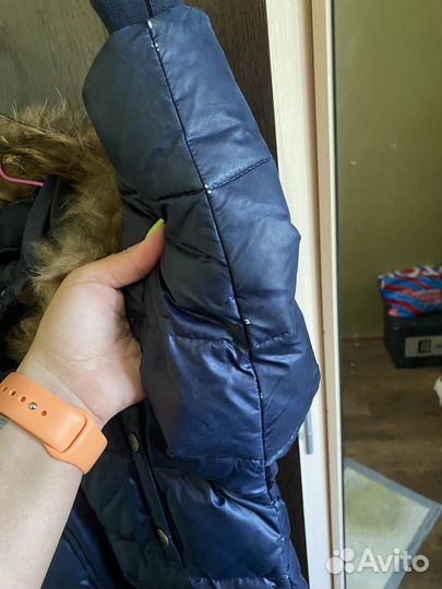 Пуховик детский натуральный пух и мех