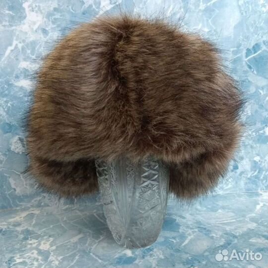 Шапка зимняя мужская натуральный мех и кожа