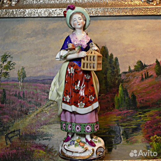 Статуэтка.Samson.Chelsea-Derby.Девушка.Фарфор