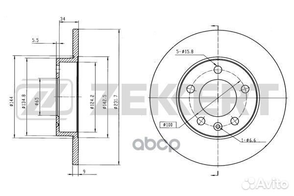 Диск торм. зад. Audi A1 10- A2 00- A3 I 96