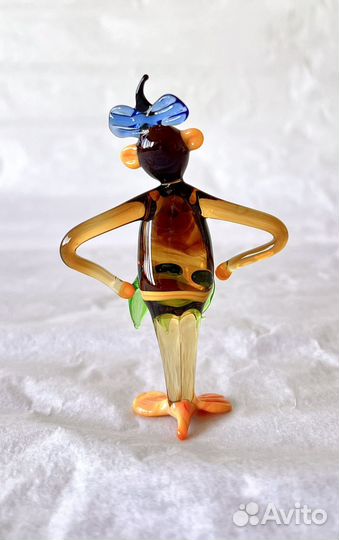 Статуэтка фигурка стеклянная обезьянка