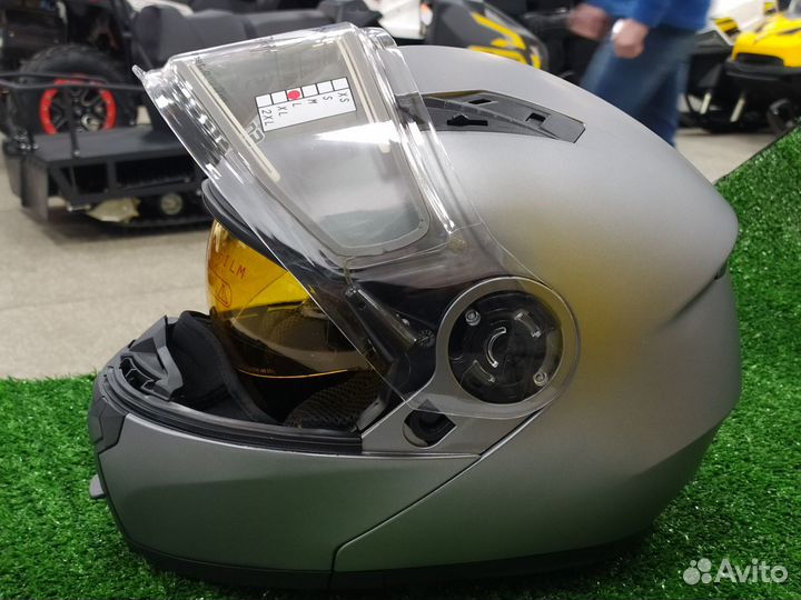 Шлем Снегоходный с подогревом (модуляр) Vega Grey