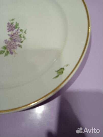 Блюдо большое сирень Дулево