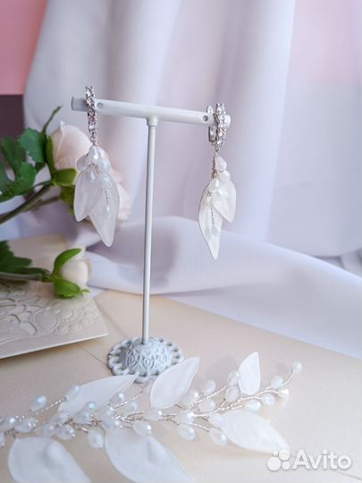 Веточка и серьги на свадьбу