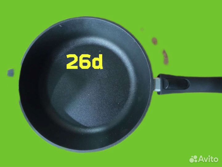 Сковорода чугунная 26d русская со съемной ручкой
