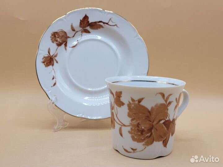 Сервиз чайный 24 пр фарфор Цветы Jlmenau гдр