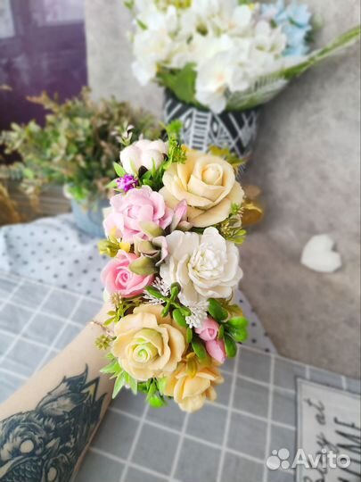 Букет из мыла ручной работы цветы