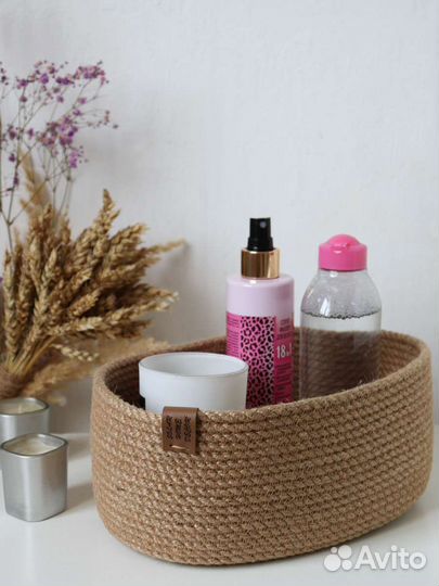 Корзина из джута для хранения