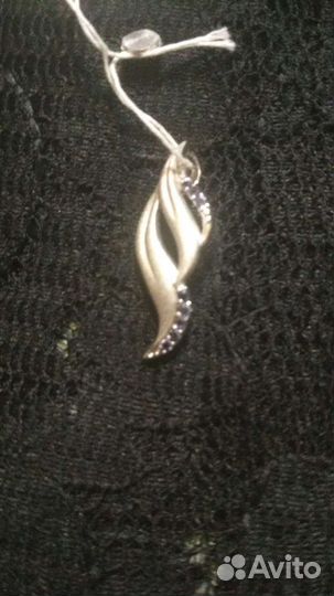 Кулон серебряный с иолитами