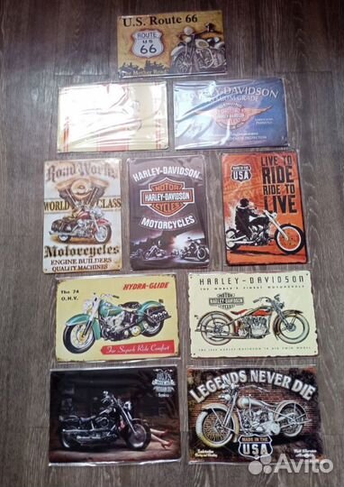 Декоративные жестяные таблички Harley - Davidson