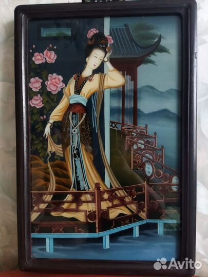 Картина на стекле из Китая