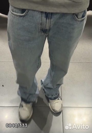 Джинсы zara flared голубые