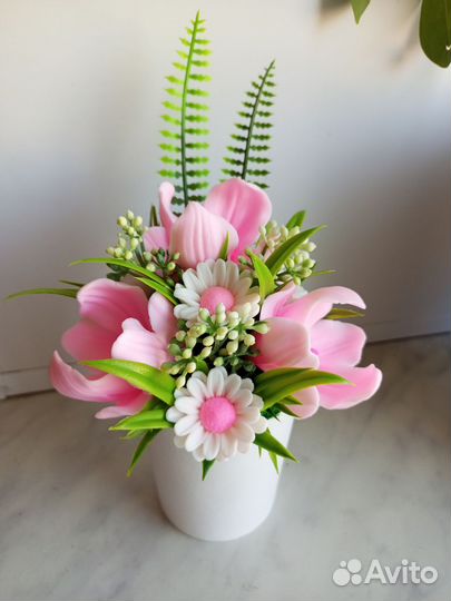 Букет цветов из мыла