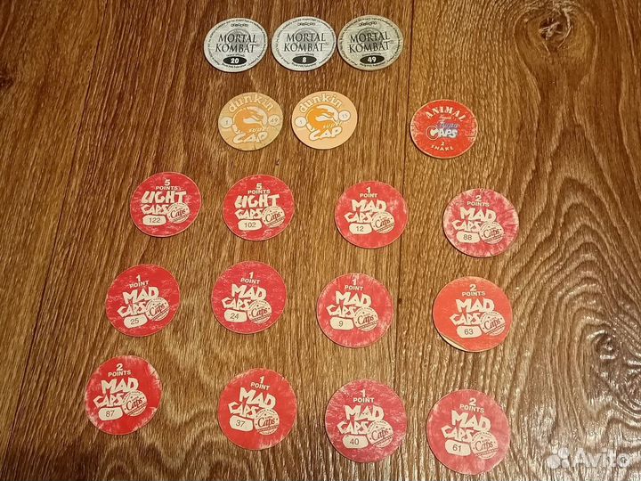 Фишки разные mad caps.бетман, power rangers