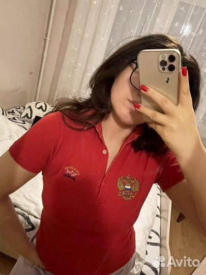 Футболка polo paul shark с логотипом Россия