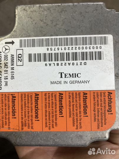 Блок подушки безопасности Mercedes w163