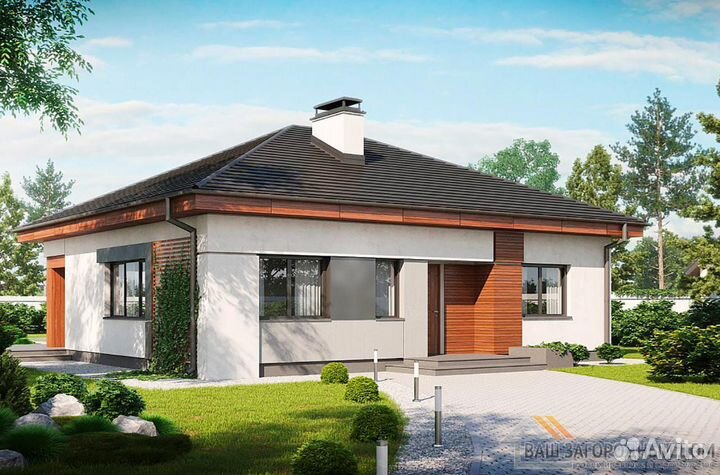 Готовый проект дома из блока Z7,Z10,Z24,Z128,Z273