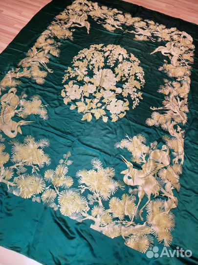 Скатерть, покрывало Винтаж, натур шелк