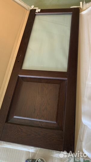 Дверное полотно массив со стеклом Италия