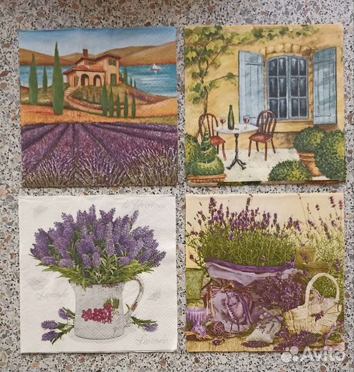 Салфетки прованс, лаванда
