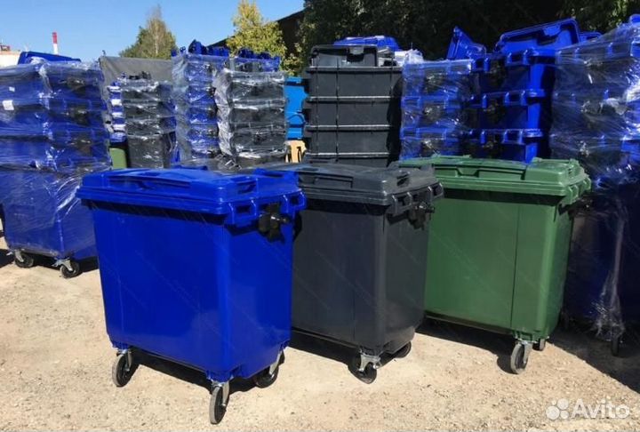 Пластиковый мусорный контейнер 660л PC-4464