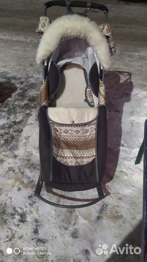 Детские санки коляска бу