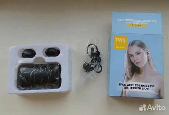 Беспроводные наушники с функцией power bank