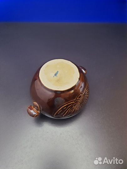 Винтажный керамический горшочек