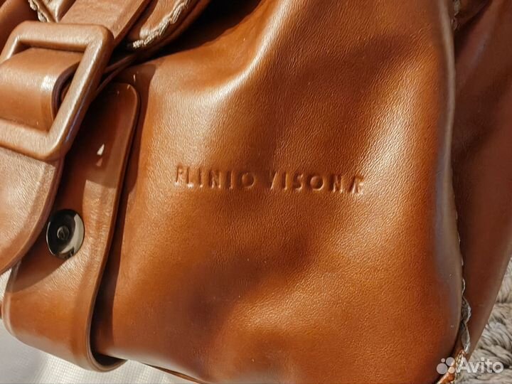 Сумка новая кожа nappa Plinio Visona