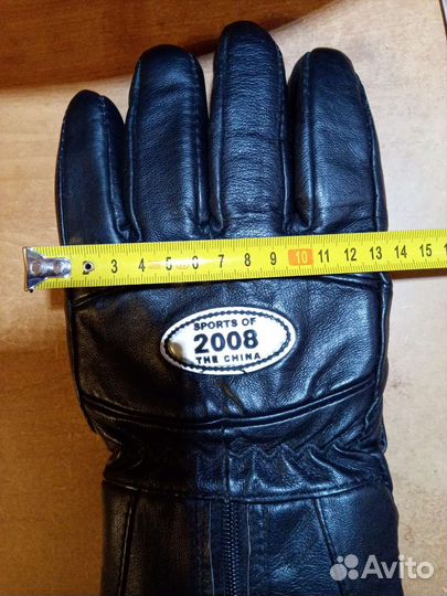 Мужские кожаные перчатки зимние