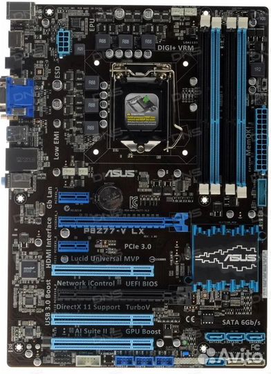 Комплект asus p8z77-vlx / i7-3770k / 32gb 1.6 ггц